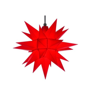 Moravská hvězda A4 červená, plast, 40 cm